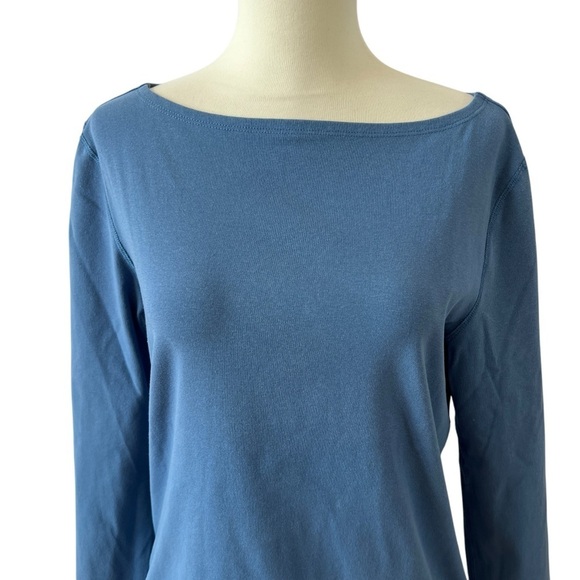 J MCLAUGHLIN GOLDIE TEE SHIRT M BOATNECK STRETCH COTTON CASUAL TIMELESS SUMMER - Picture 2 of 12